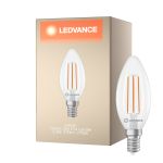 Ledvance Classic LED E14 Kerte Filament Klar 2.2W 470lm - 827 Ekstra Varm Hvid | Erstatter 40W