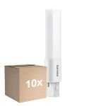 Fordelspakke 10x Philips CorePro PL-S LED 3.5W - 830 Varm Hvid | 2-Pinde - Erstatter 7W
