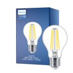 Philips MASTER Value LED Pære E27 Pære klar 5.9W 806lm - 927 ekstra varm hvid | bedste farvegengivelse - dæmpbar - erstatter 60W