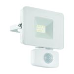 Eglo Vægbelysning Faedo 3 Aluminium Hvid 10W 1000lm - 850 Kold Hvid | IP44 - Bevægelsessensor