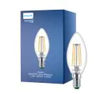 Philips Master Ultra Efficient LED E14 Kerte Filament Klar 2.3W 485lm - 827 Ekstra Varm Hvid | Erstatter 40W