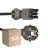 Fordelspakke 50x Noxion GST-Kompatibel Forsyningskabel - Hun + Schuko Europlug - Sort 1.5m - 3 pole 0.75mm2