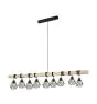 Eglo Pendel Lampe Townshend 5 Stål Træ Sort | IP20 - Egnet til 9x E27 