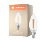 Ledvance Classic LED E14 Kerte Filament Klar 2.2W 470lm - 827 Ekstra Varm Hvid | Erstatter 40W