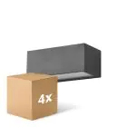 Fordelspakke 4x D'Lite Vægbelysning Bello Sort Up & Down 12W 850lm - 830 Varm Hvid| IP54
