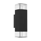 Eglo Vægbelysning Castelnuovo Aluminium Sort Up & Down | IP65 - Egnet til 1x GU10